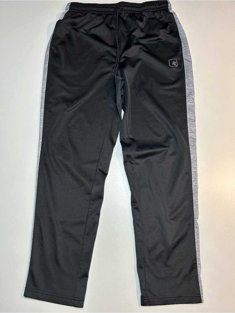 AND1 Basketball Track Pants Black Grey Contrast Side Stripe Warm Up Men